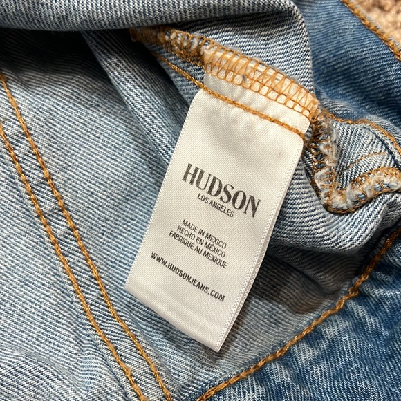 Hudson Los Angeles women’s denim trucker jacket sz S/M - Picture 11 of 12